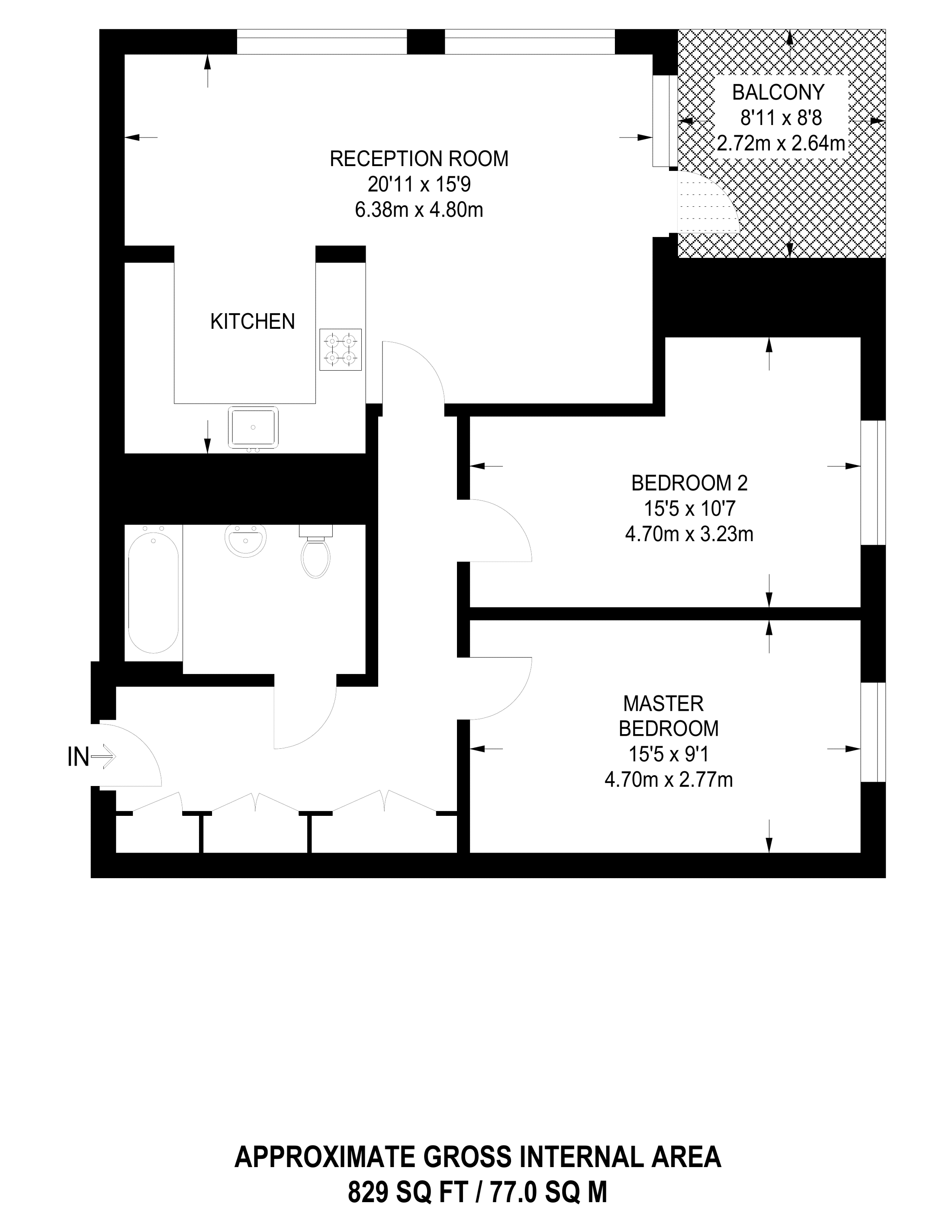 2 Bedrooms Flat to rent in Rivers Apartments, Tottenham N17, Tottenham, London,