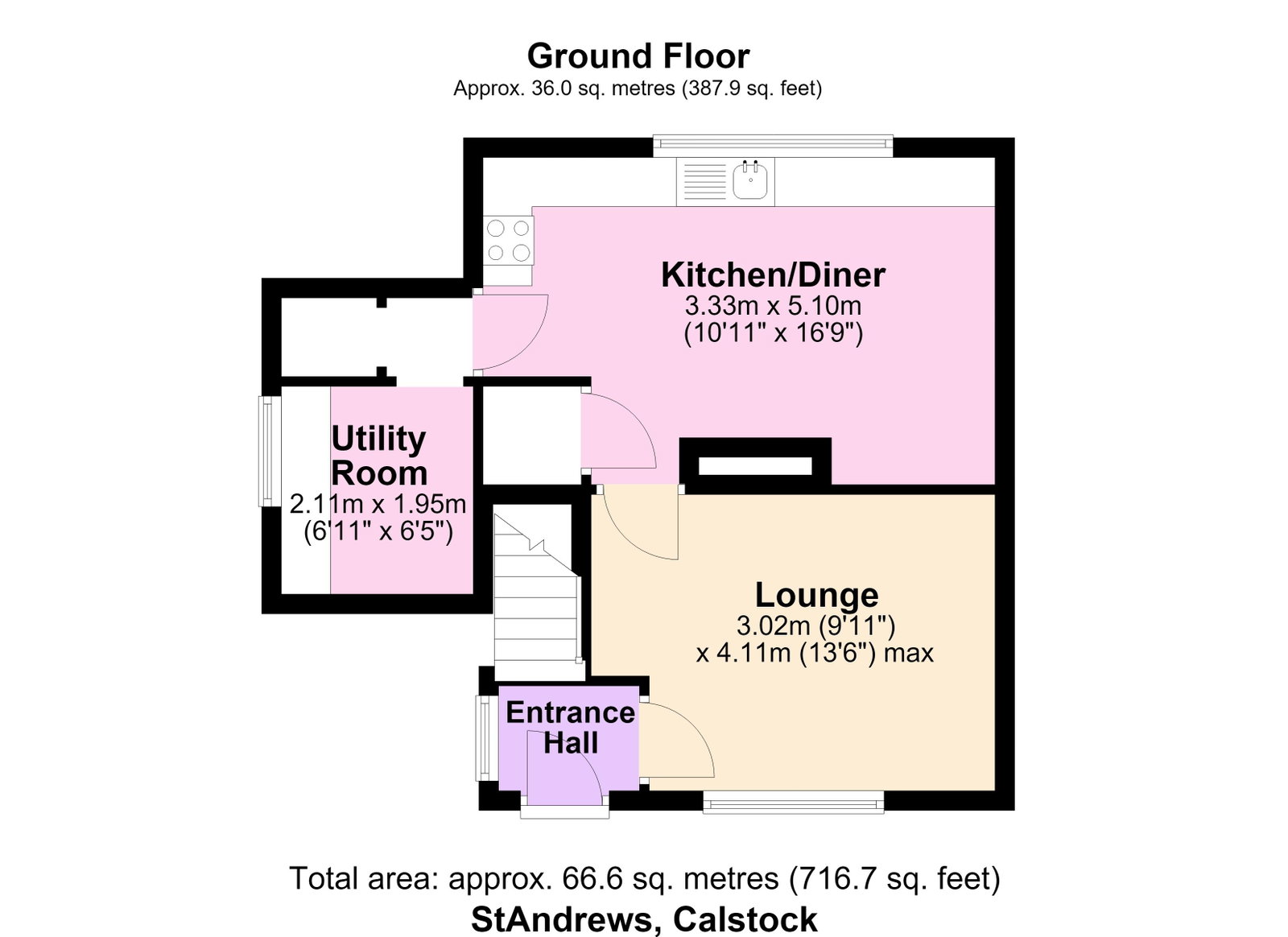 17, St. Andrews Close, Calstock floorplan