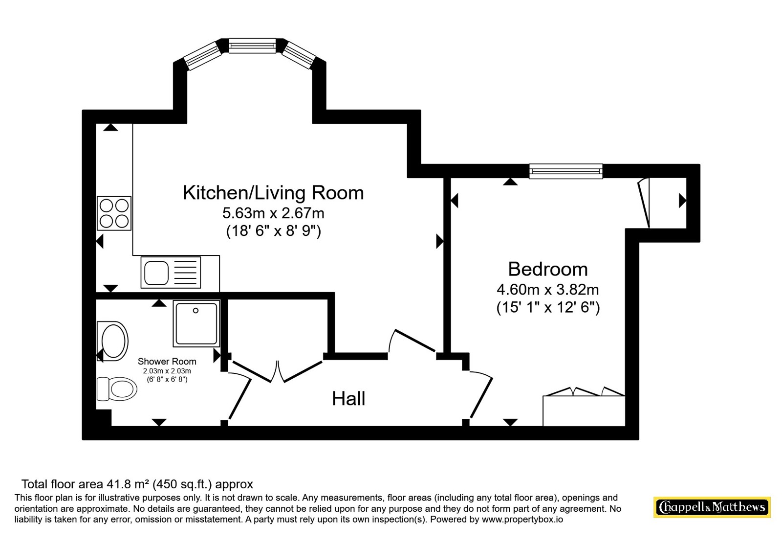 Flat 7, Terrill Court 12-14,, Apsley Road, Bristol floorplan