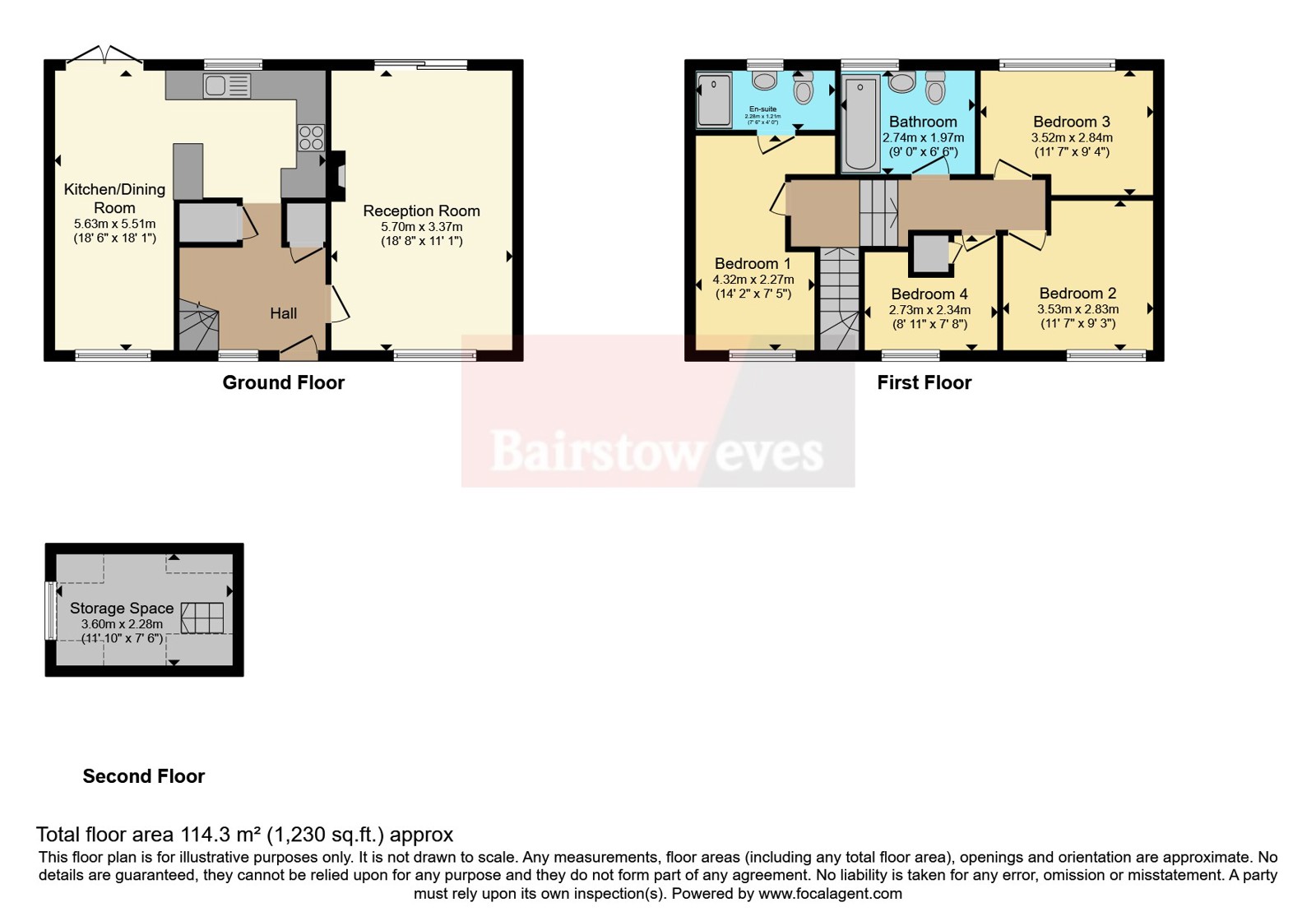 Poplar Shaw, WALTHAM ABBEY, Essex, EN9 floorplan