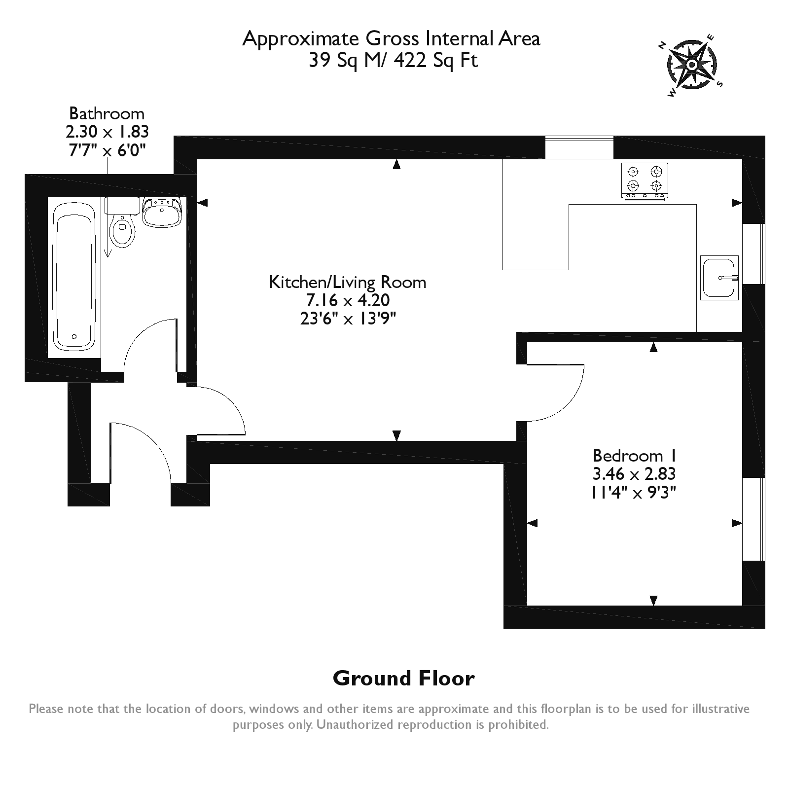 1 Bedrooms Flat to rent in Farnham Road, Guildford GU2