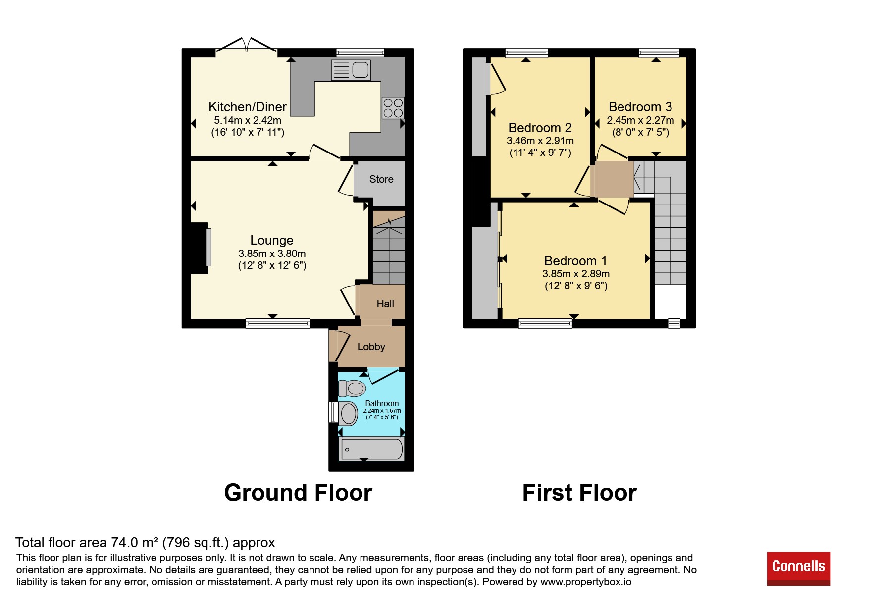 6, Mill Lane, Warwick floorplan