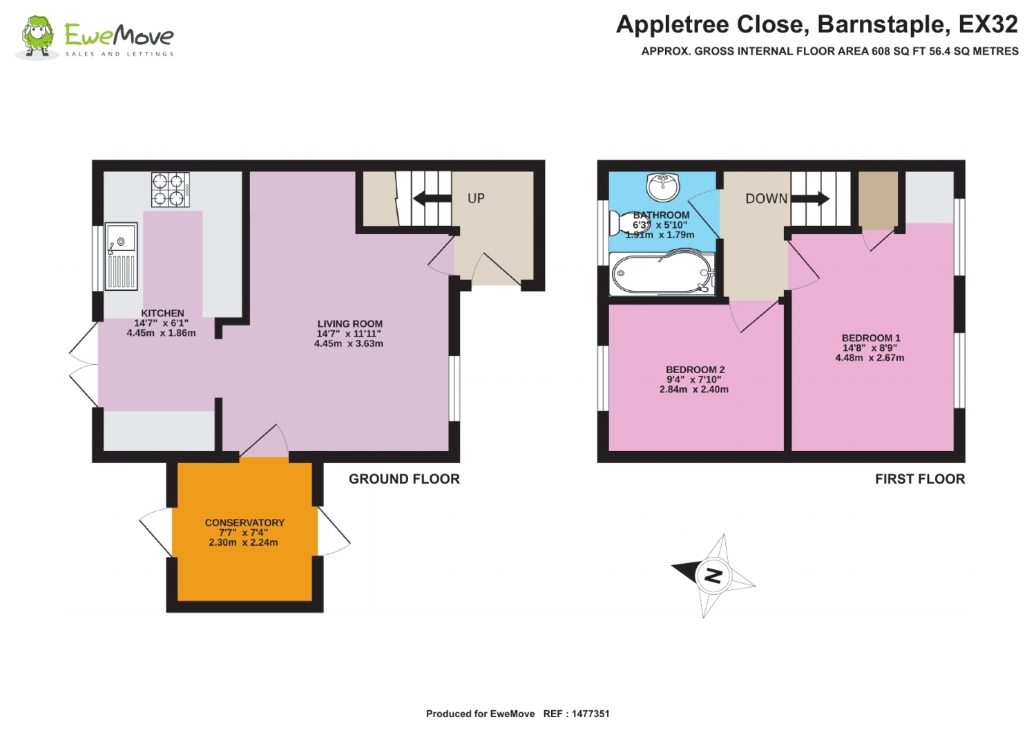 7, Appletree Close, Barnstaple floorplan