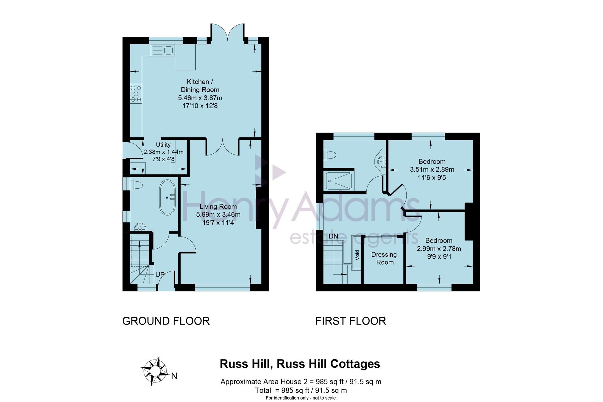 2 Russ Hill Cottages Russ Hill, Horley floorplan