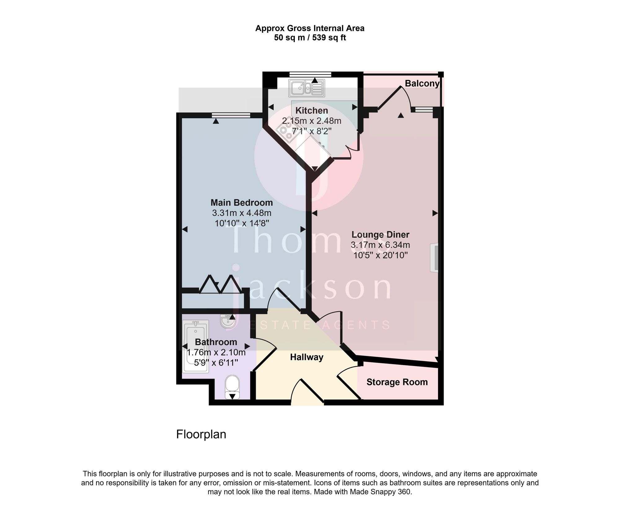 Flat 37, Read Court The Grove, Westgate-On-Sea floorplan