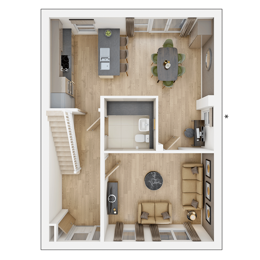 The Colford - Plot 218, Waterside Gardens, Grange Road, Sutton Stop, Coventry floorplan