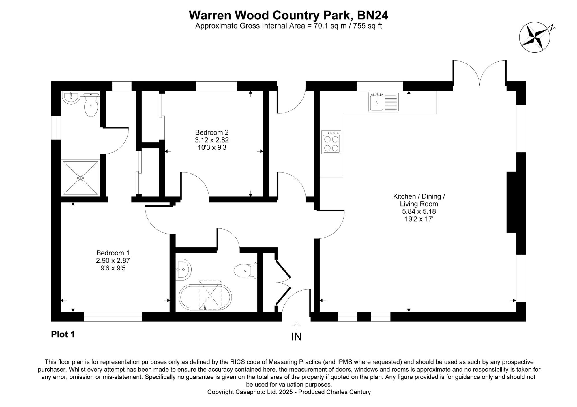Lodge 1, Warren Wood, Hailsham Road, Pevensey floorplan