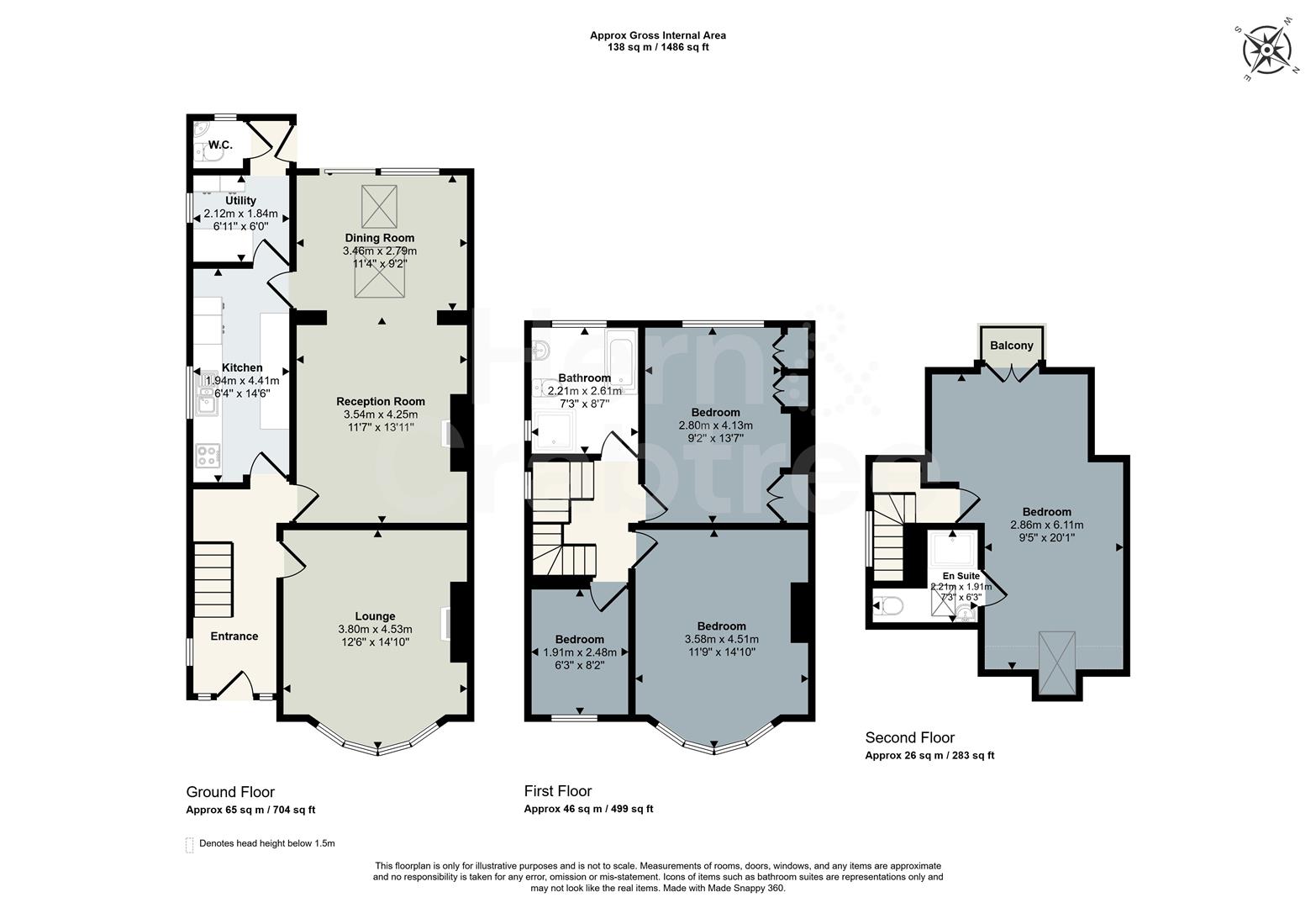 15, Bishops Walk, Cardiff floorplan