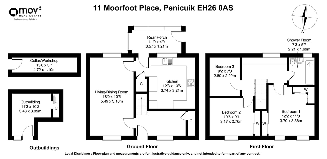 11, Moorfoot Place, Penicuik floorplan
