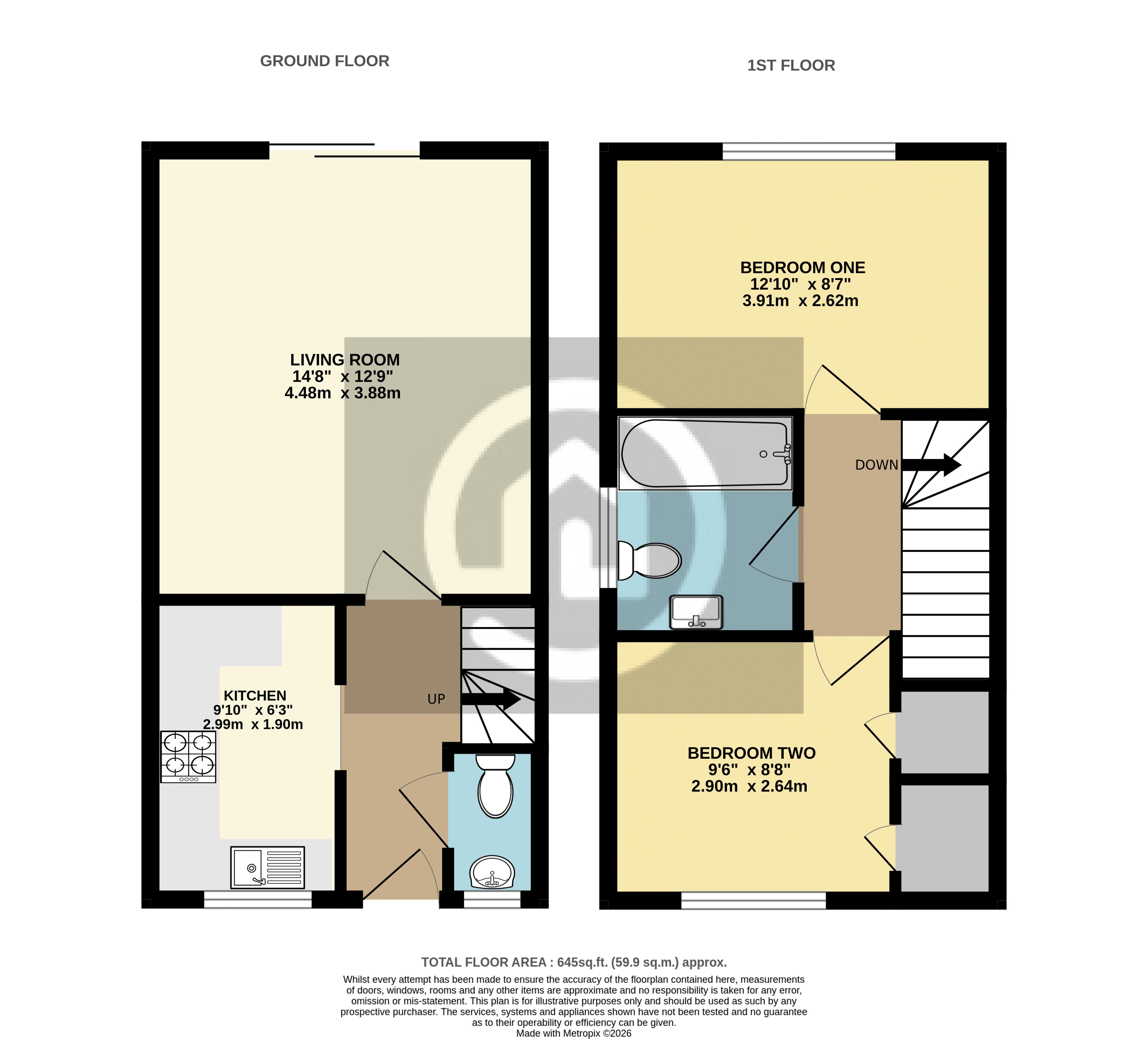 119, The Glebe, Bedford floorplan