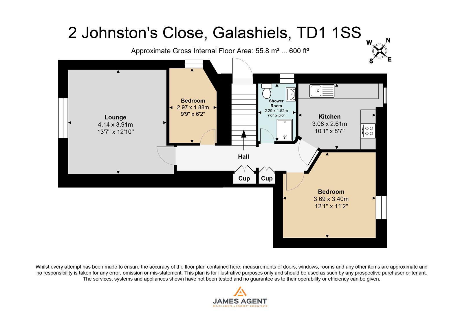 2, Johnstons Close, Galashiels floorplan