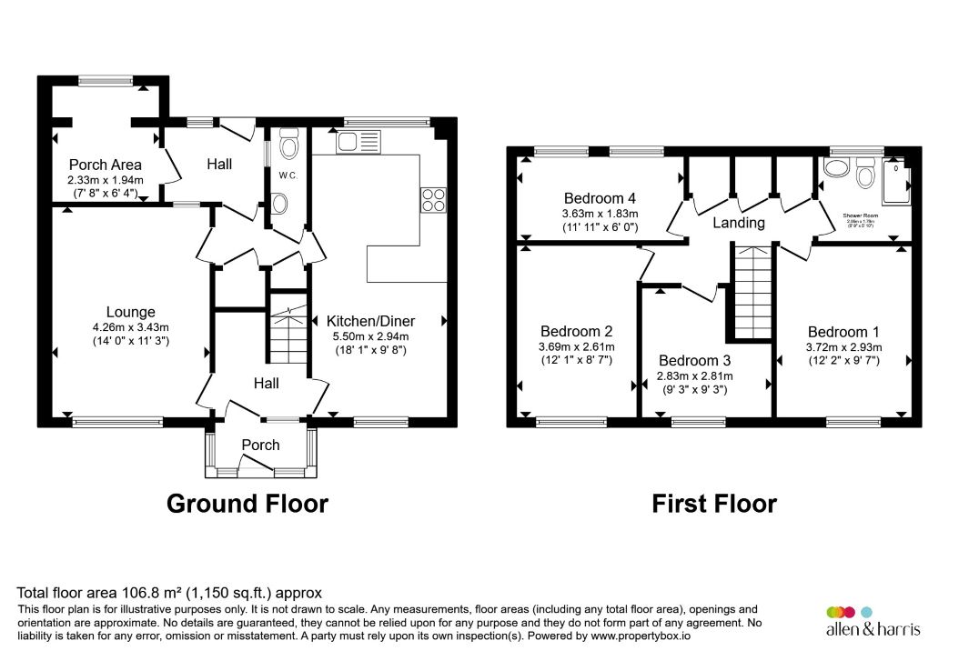 116, Coed-Y-Gores, Cardiff floorplan
