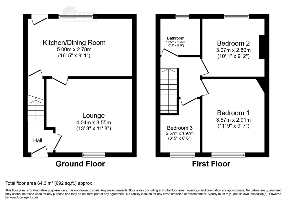 64, Carlton Park, Louth floorplan