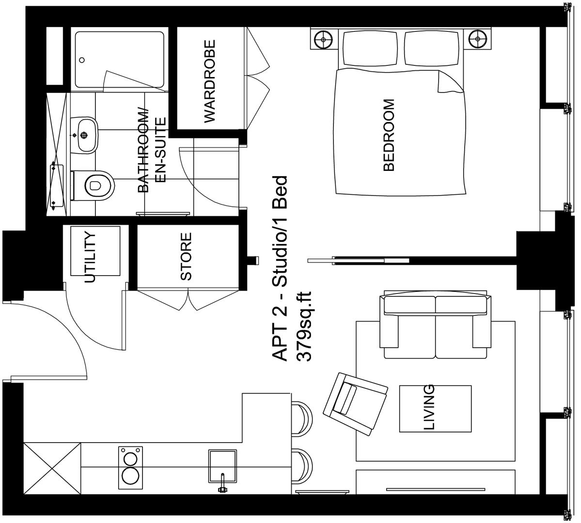 1 Bedrooms Flat to rent in One Swallow Street, Swallow Street B1