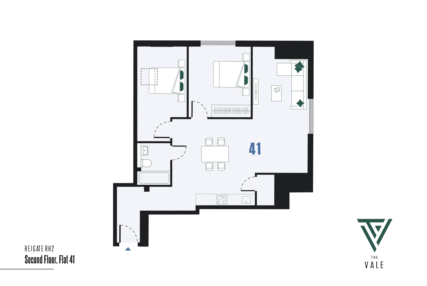 Roebuck Close, Bancroft Road, Reigate RH2, 2 bedroom flat for sale