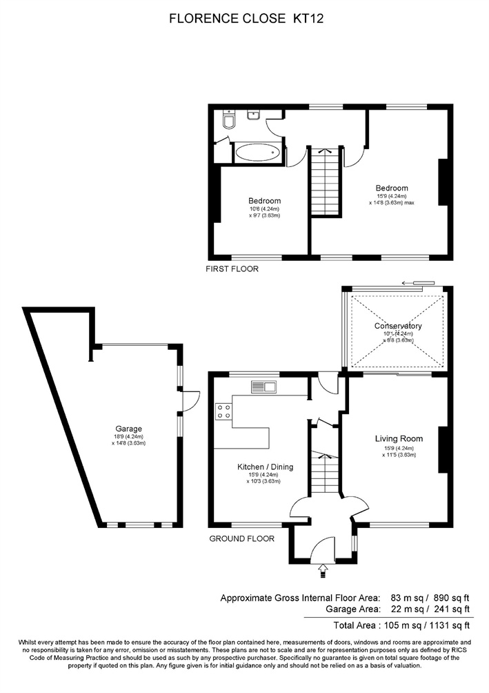 2 Bedrooms Cottage for sale in 6 Florence Close, Walton-On-Thames, Surrey KT12