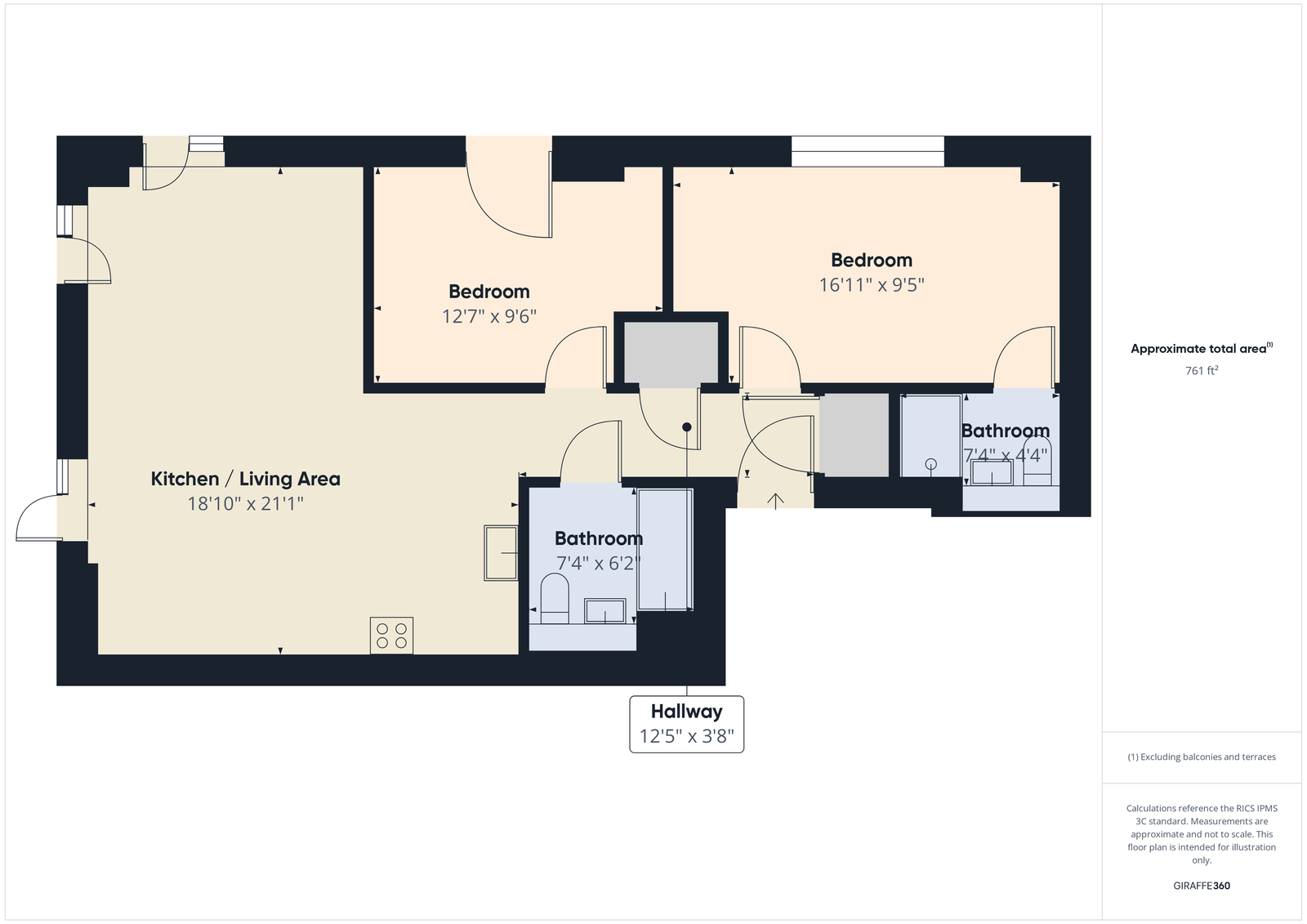 310 Mount Yard, 2 Old Mount Street, Manchester floorplan