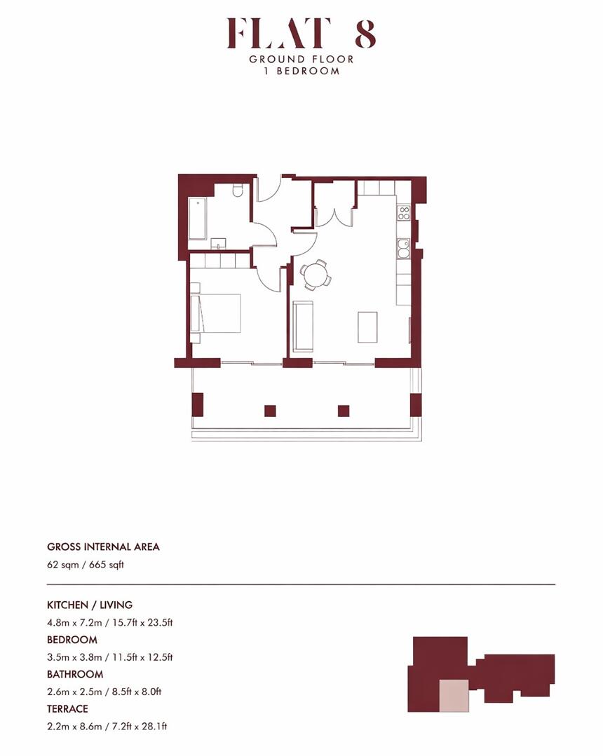 Flat 8,, Mapesbury Gardens, London floorplan