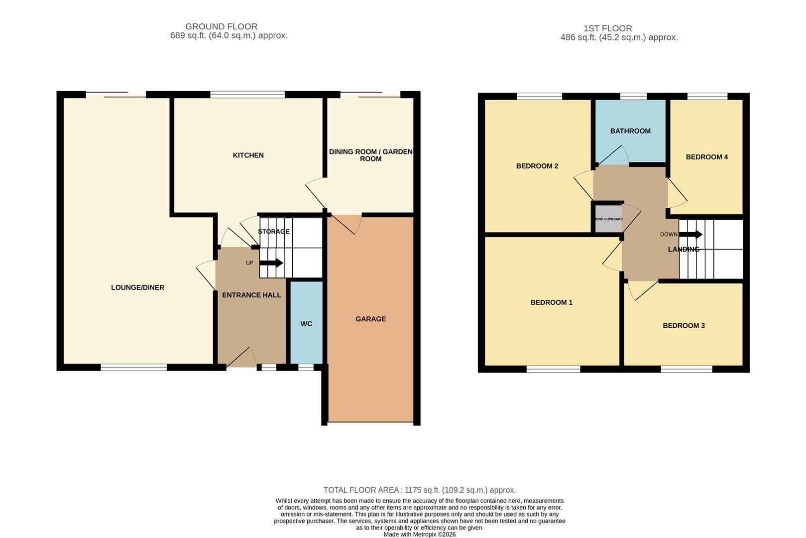 14, Wayne Close, Lowestoft floorplan