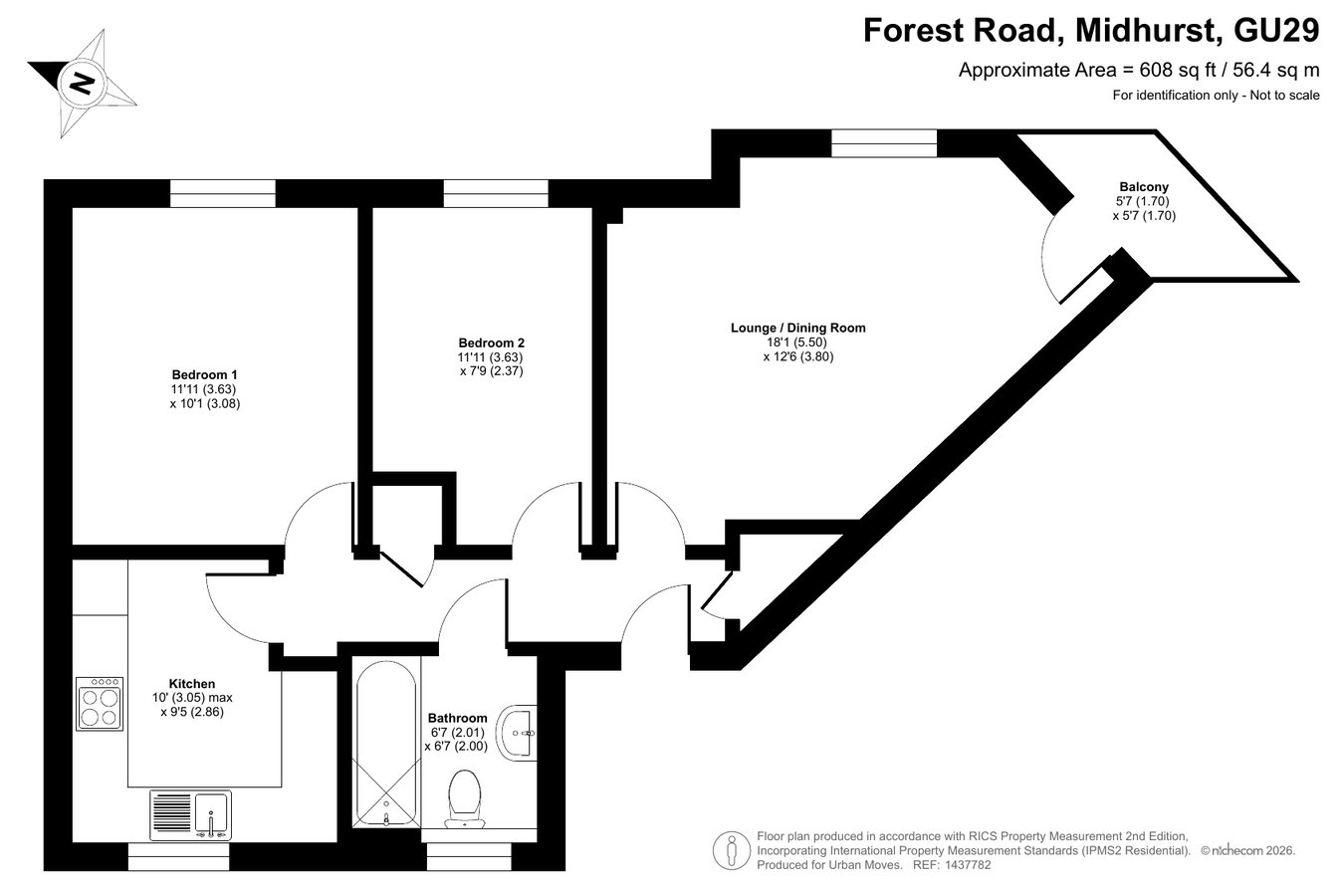 Flat Six, Forest Road, Midhurst floorplan