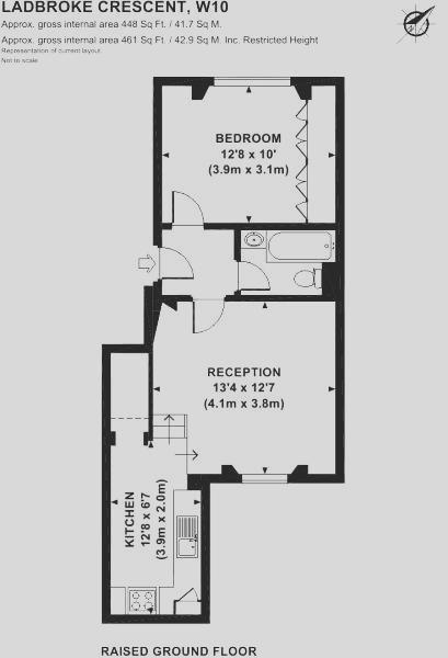 1 Bedrooms Flat to rent in Ladbroke Crescent, London W11