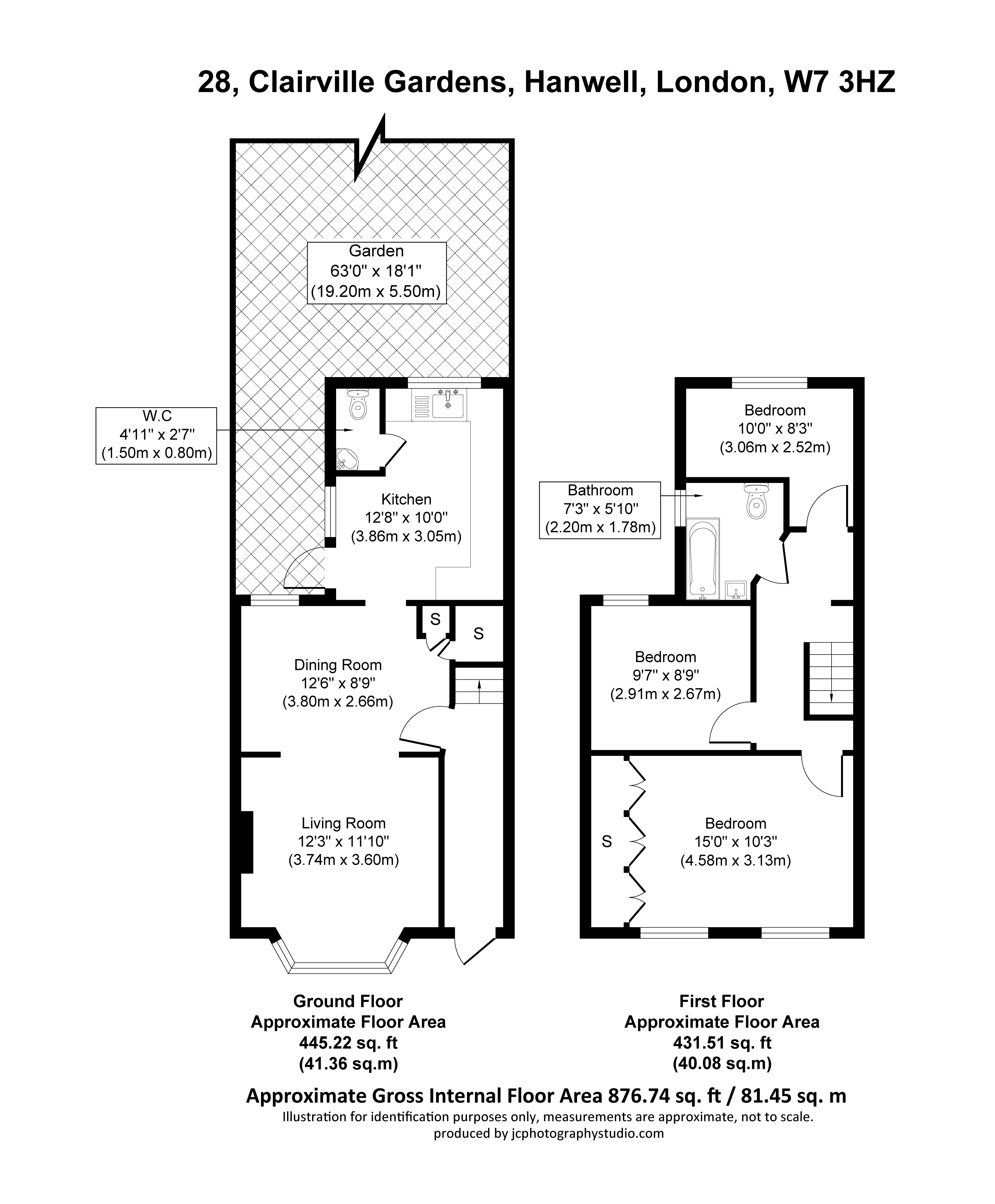 Clairville Gardens, London W7, 3 bedroom terraced house for sale