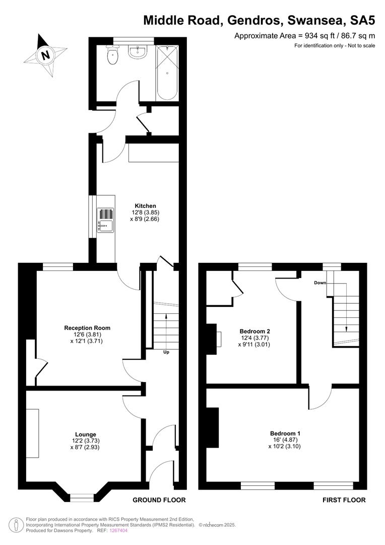 282, Middle Road, Swansea floorplan
