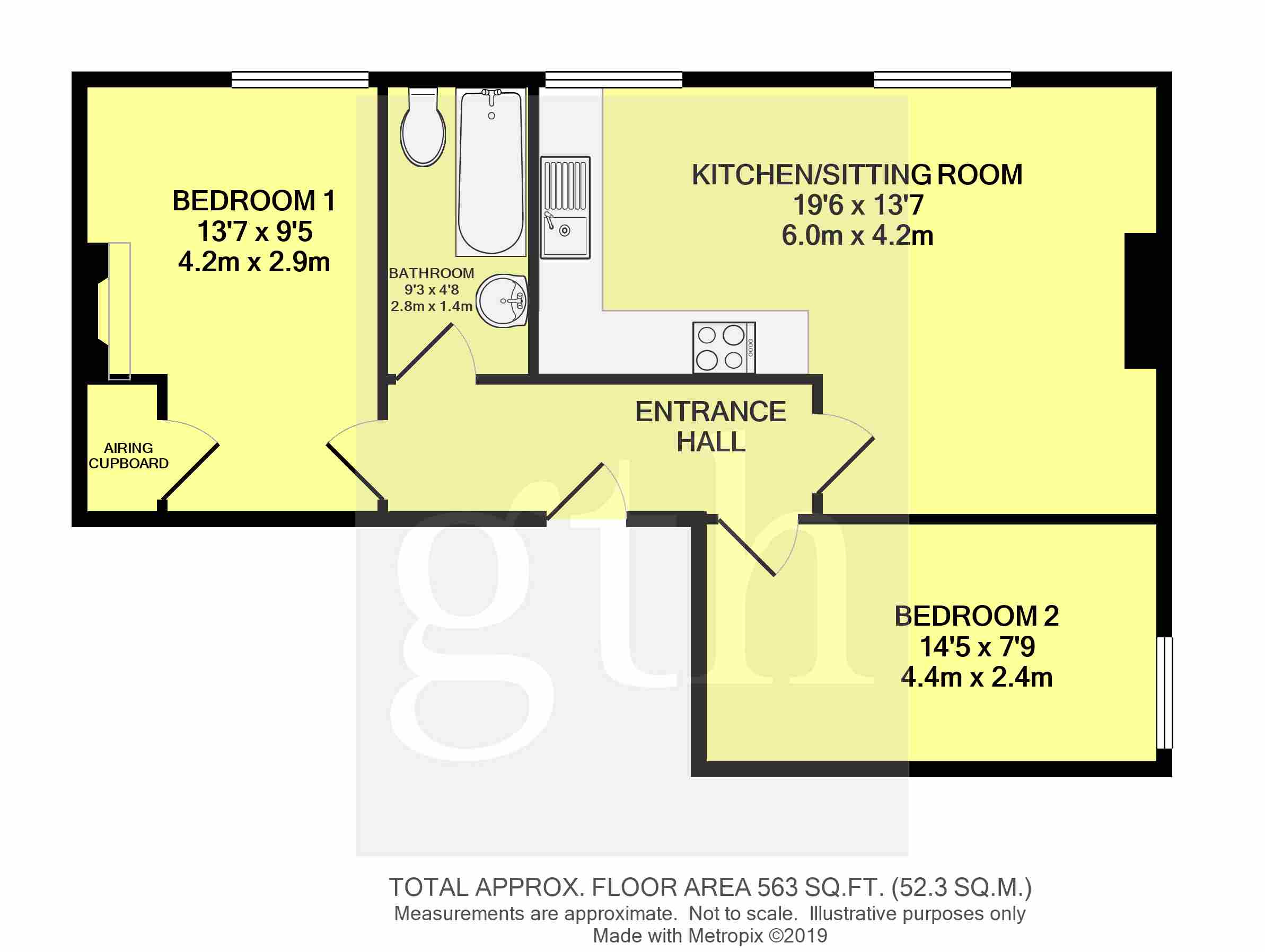 Flat F, Unity Hall, 5, Dampiet Street, Bridgwater floorplan