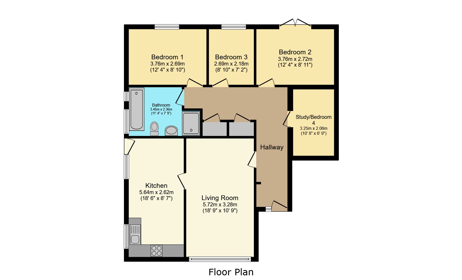 8 Westfield Approach, North Greetwell, Lincolnshire floorplan