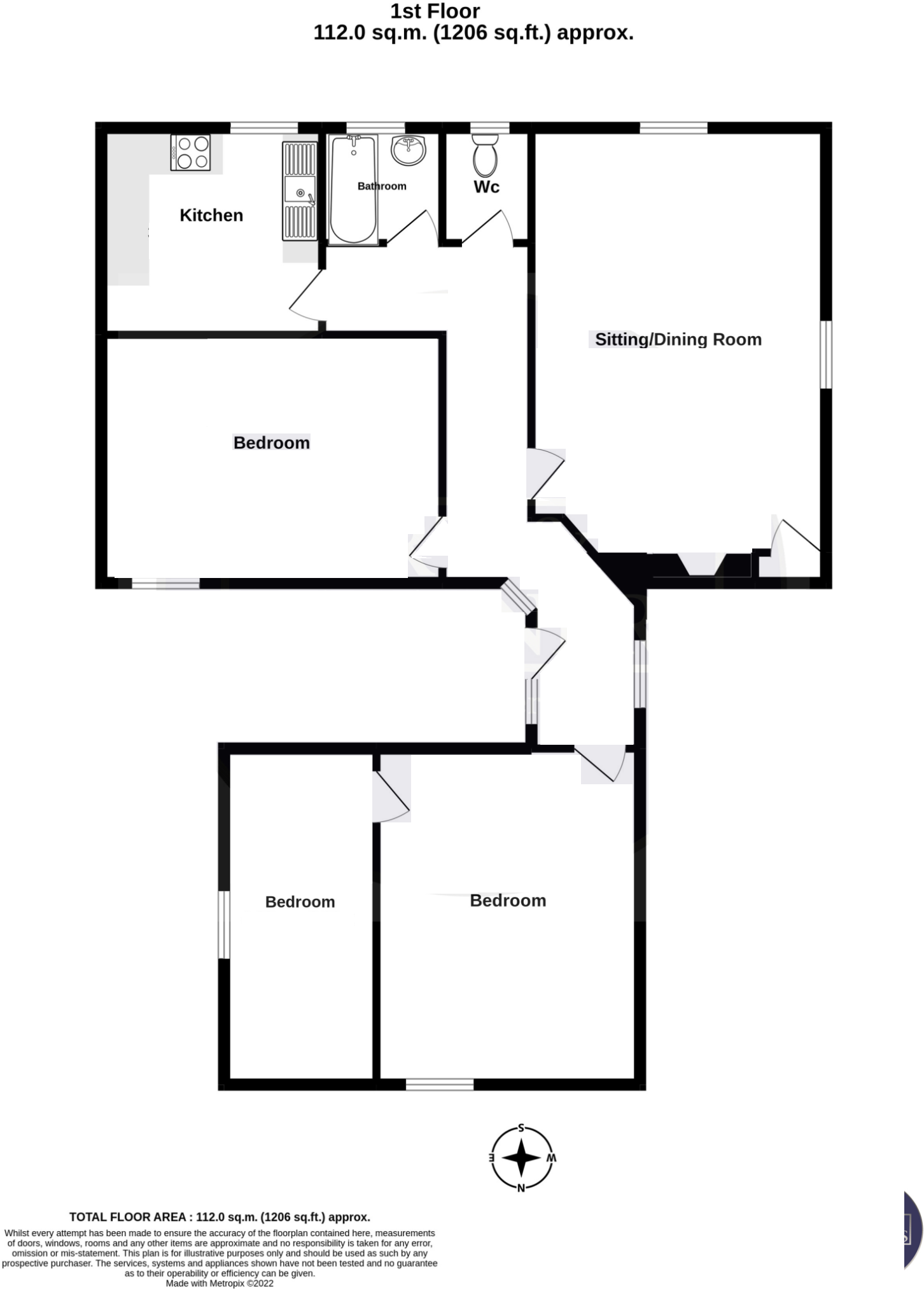 Flat 2 1, Barton Villas, Dawlish floorplan