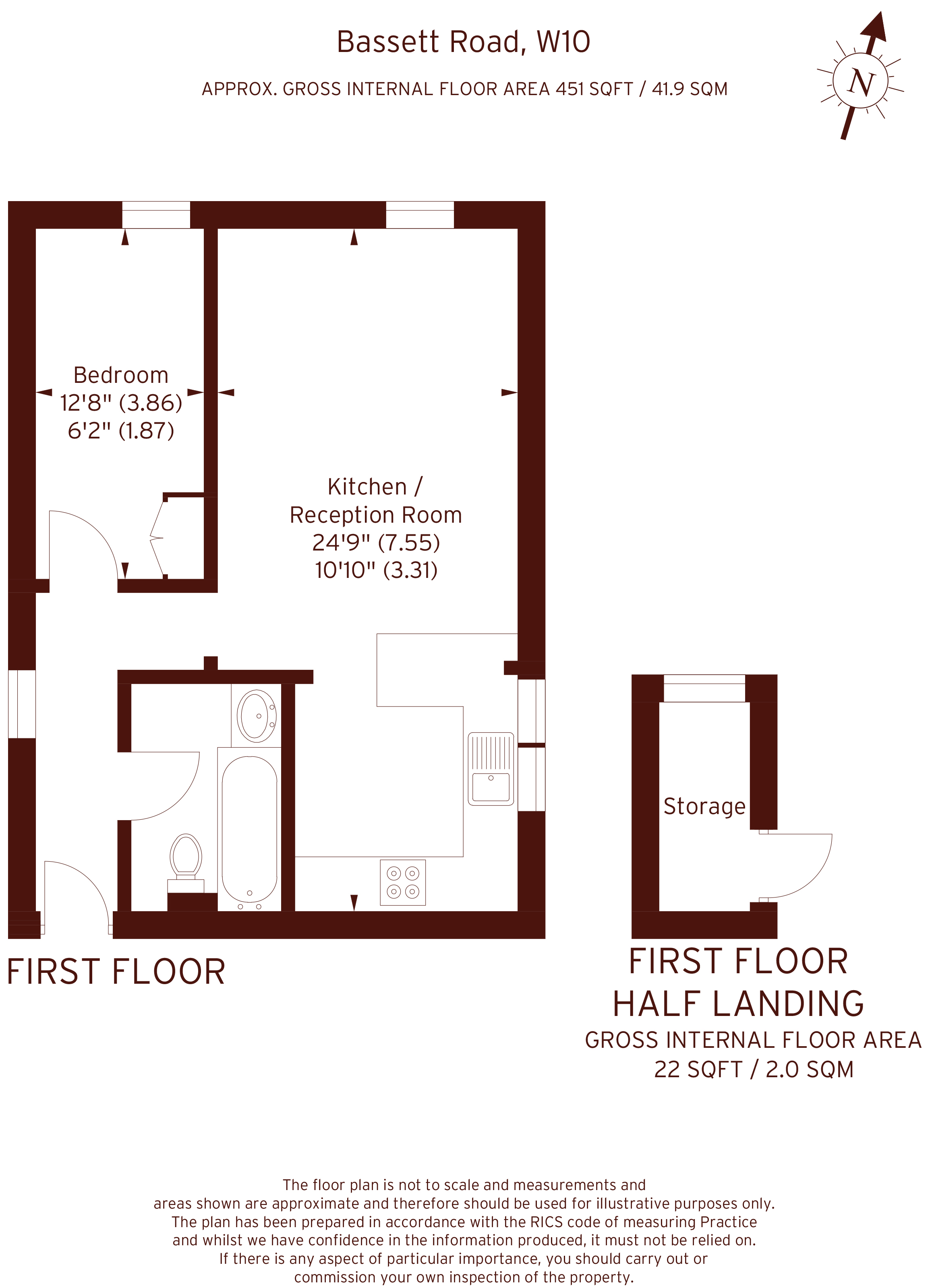 Flat 5, 46, Bassett Road, London floorplan