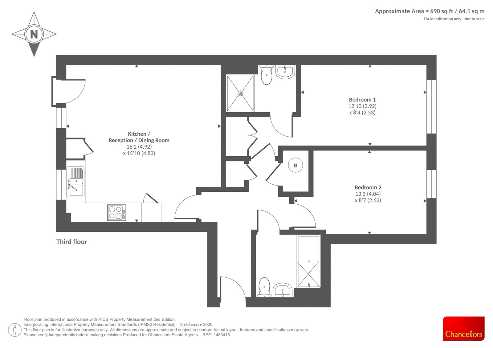 Flat 9, Evesham House,, Battle Square, Berkshire floorplan