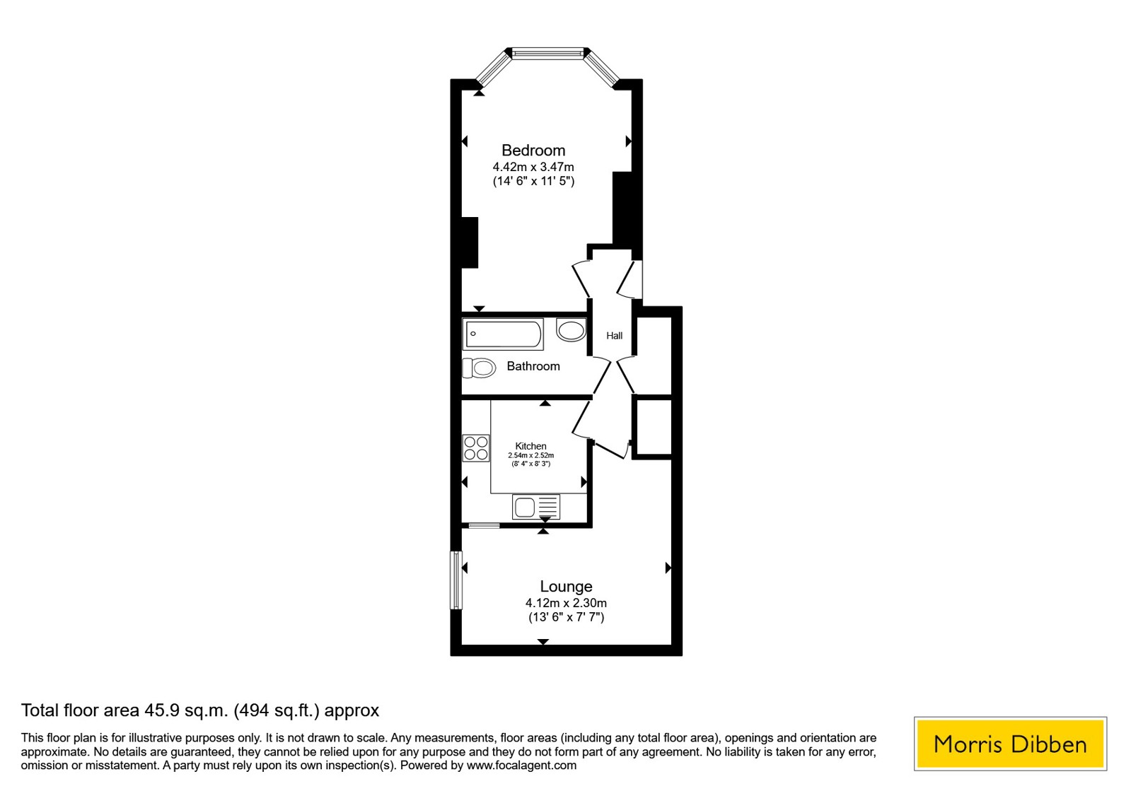 Apartment 3, The Rudgewick 98-100,, Sussex Street, Hampshire floorplan