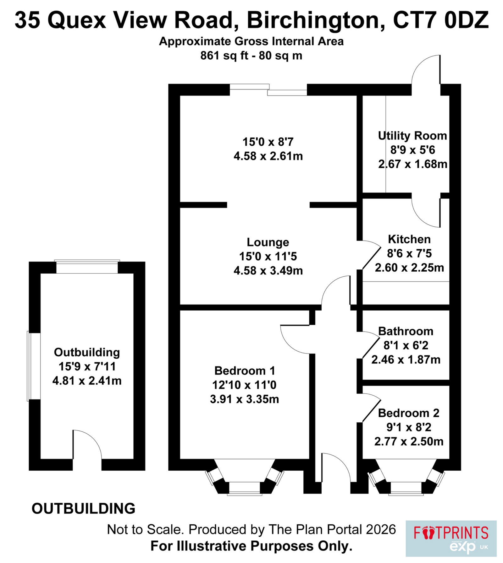 35, Quex View Road, Birchington floorplan