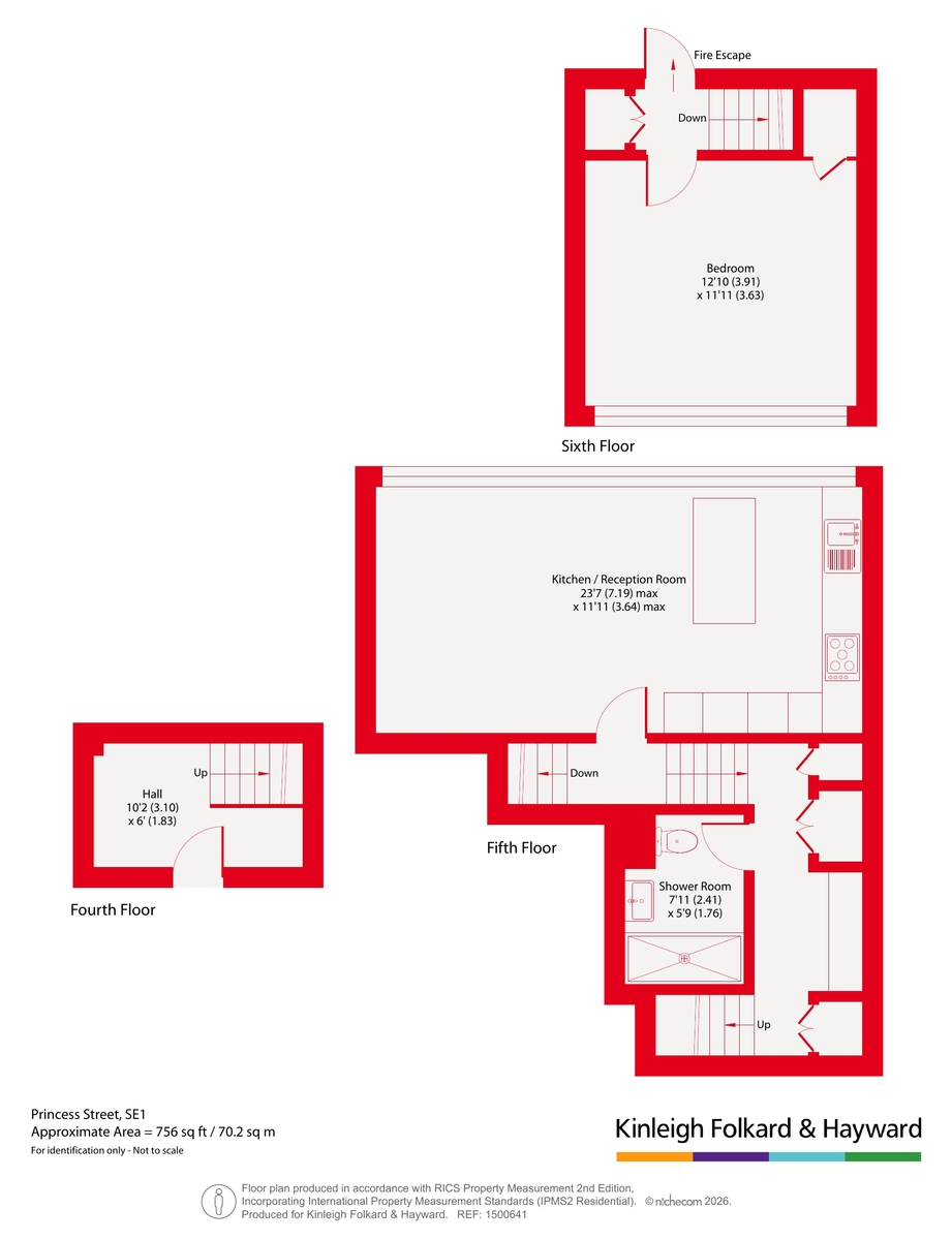 Flat 13, Perronet House,, Princess Street, London floorplan