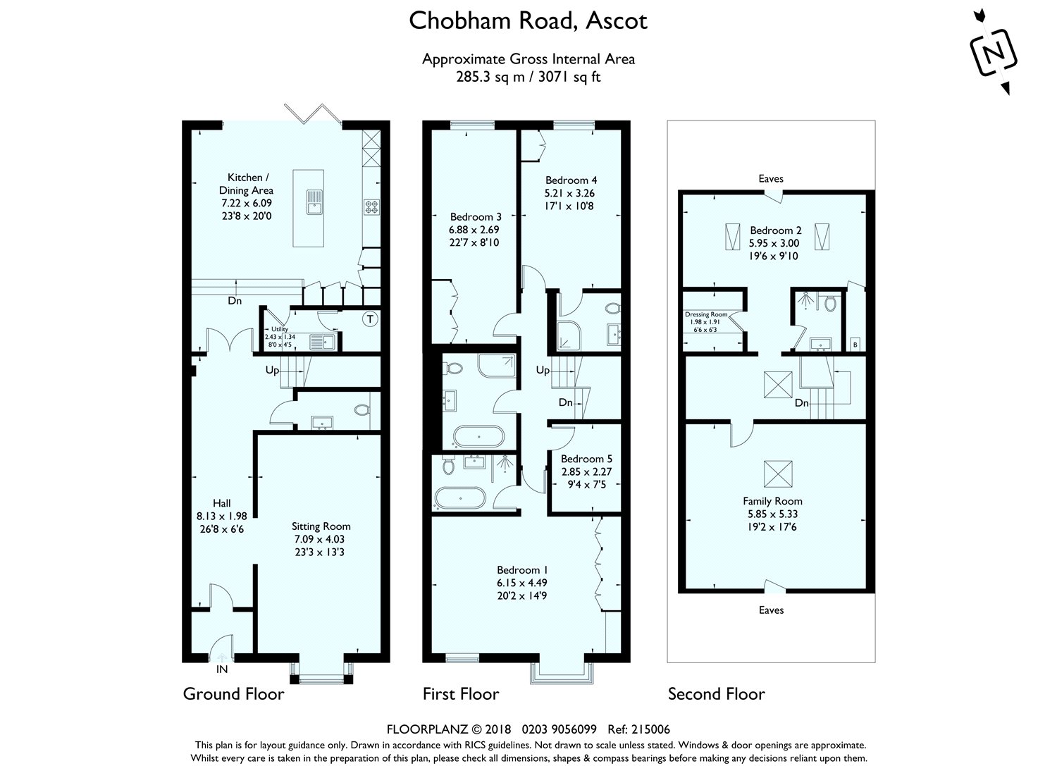 5 Bedrooms Terraced house for sale in Chobham Road, Sunningdale, Berkshire SL5