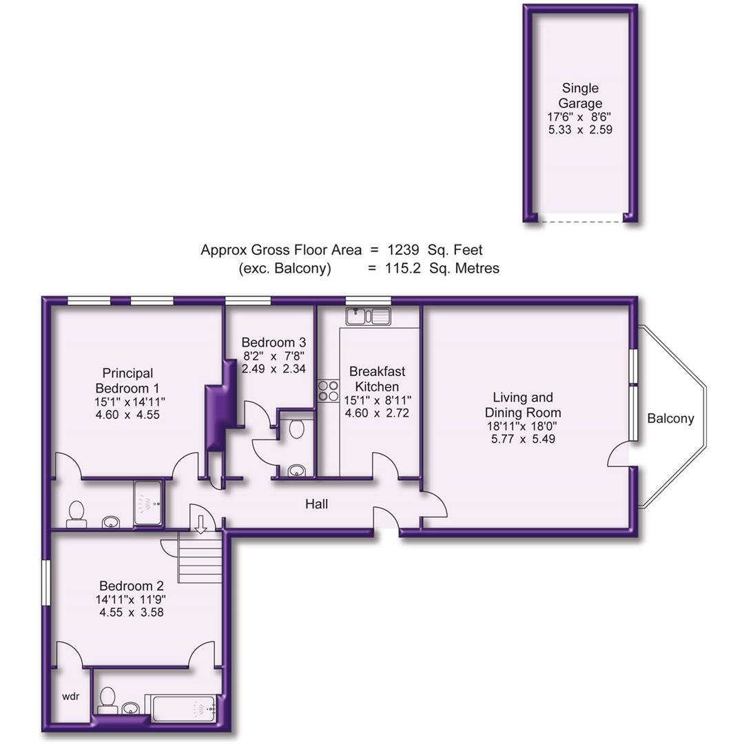 Flat 4, Hill Carr, St. Margarets Road, Altrincham floorplan