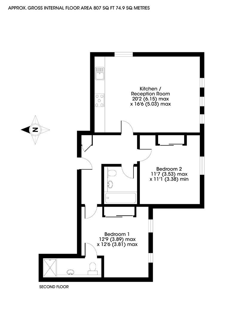 2 Bedrooms Flat to rent in St Louis Court, London Road, Kingston Upon Thames KT2
