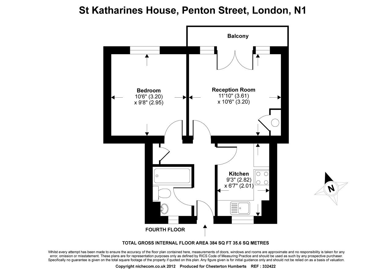 1 Bedrooms Flat to rent in St. Katharines House, Barnsbury Road, London N1