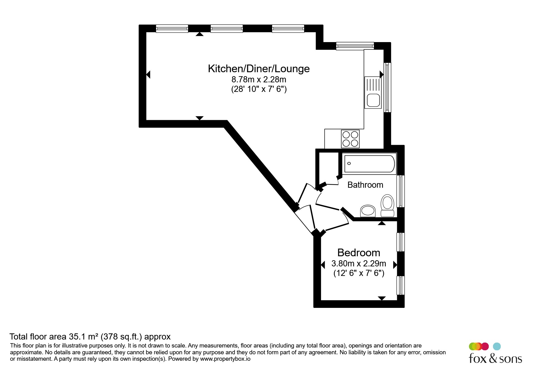 Apartment 7, Furze Court, 116, Wickham Road, Fareham floorplan