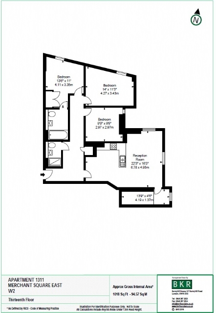 3 Bedrooms Flat to rent in Merchant Square, 5 Harbet Road, Paddington Basin, London W2