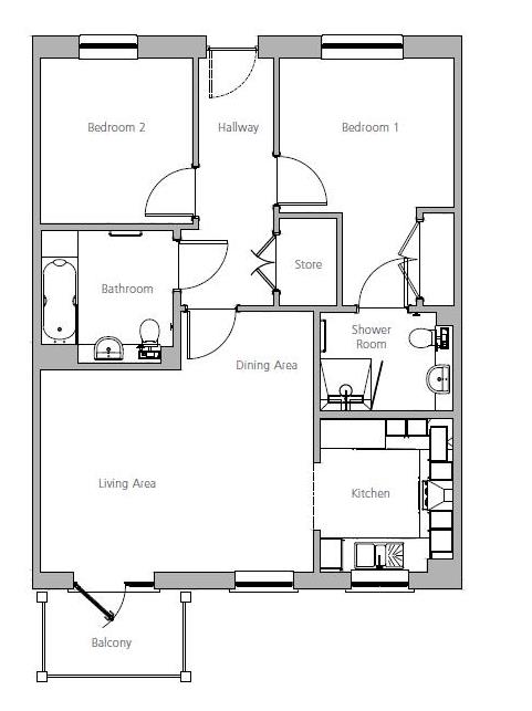 2 Bedrooms Flat for sale in Apartment 58 Brook House, Debden Grange, Saffron Walden, Essex CB10