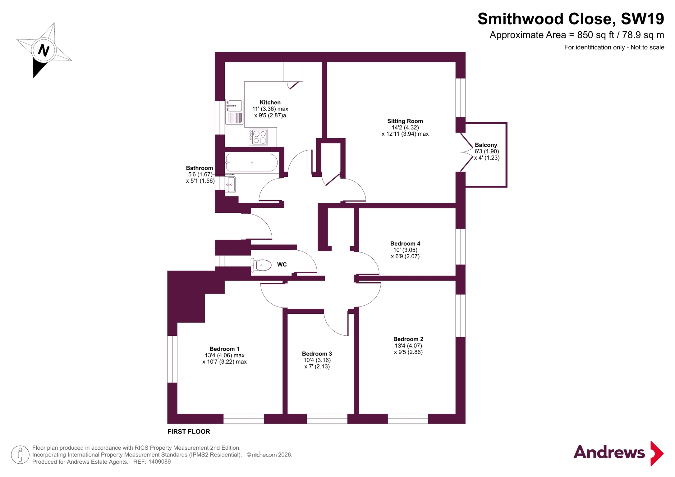 39, Smithwood Close, LONDON floorplan