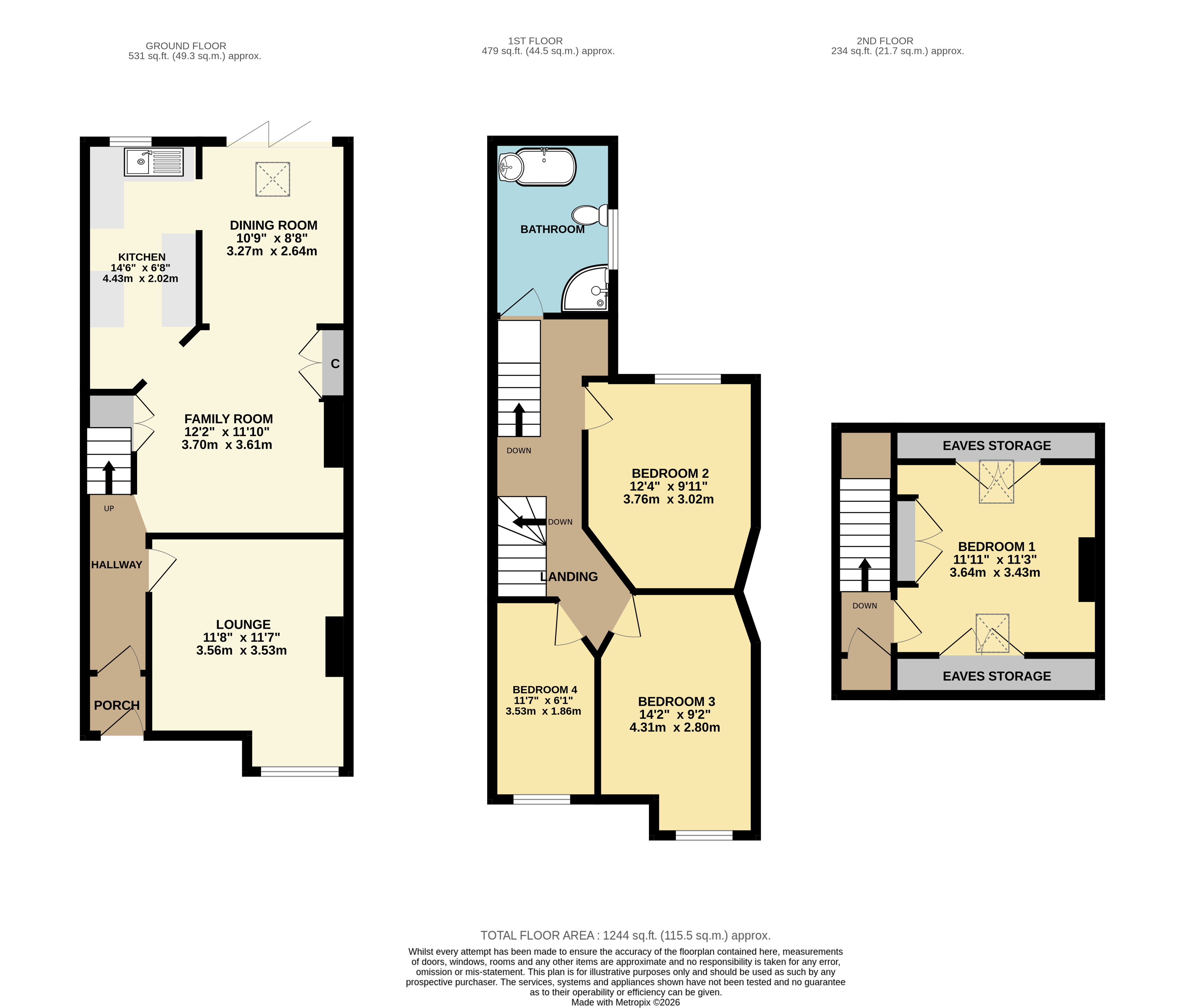 124, South Street, Devon floorplan