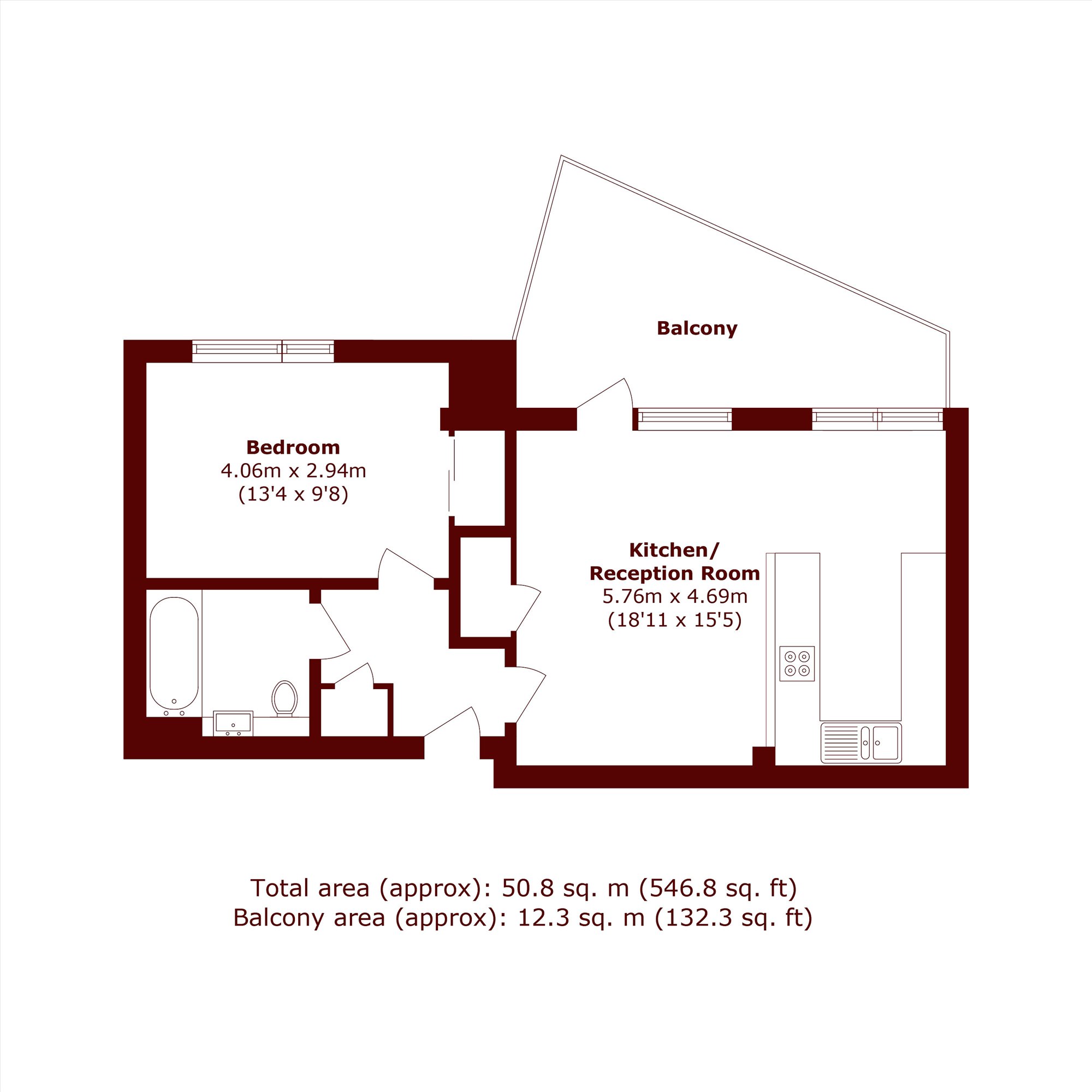 Flat 19, 11, Angel Lane, London floorplan
