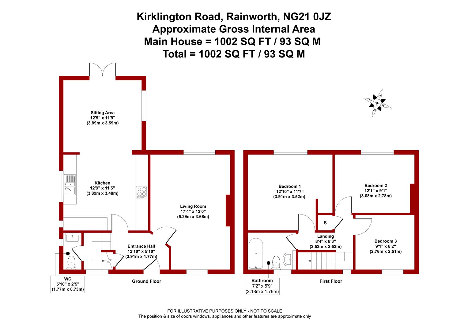 79, Kirklington Road, Mansfield floorplan