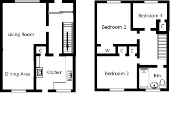3 Bedrooms Terraced house for sale in 72 Hawthorn Drive, Girvan KA26