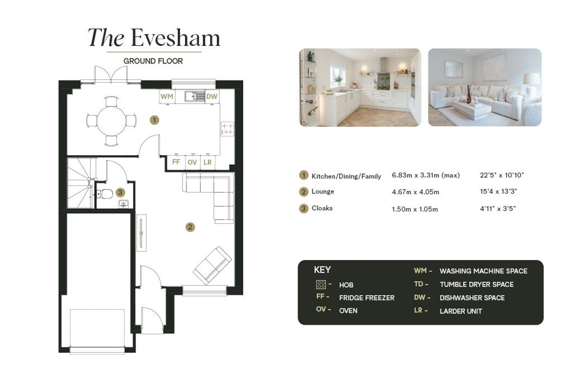 Plot 118 Evesham Trevalyn Place Phase 2, Rossett floorplan