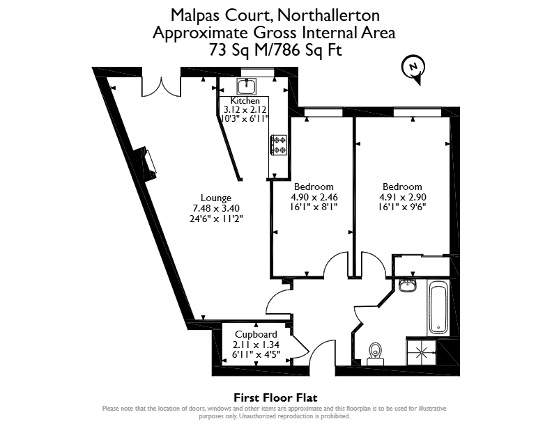 40, Malpas Court, Northallerton floorplan