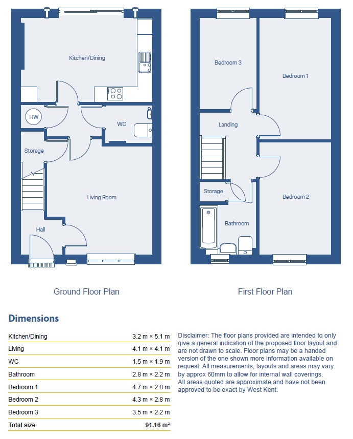 Plot 34 West Kent @ Preston Fields, Faversham floorplan